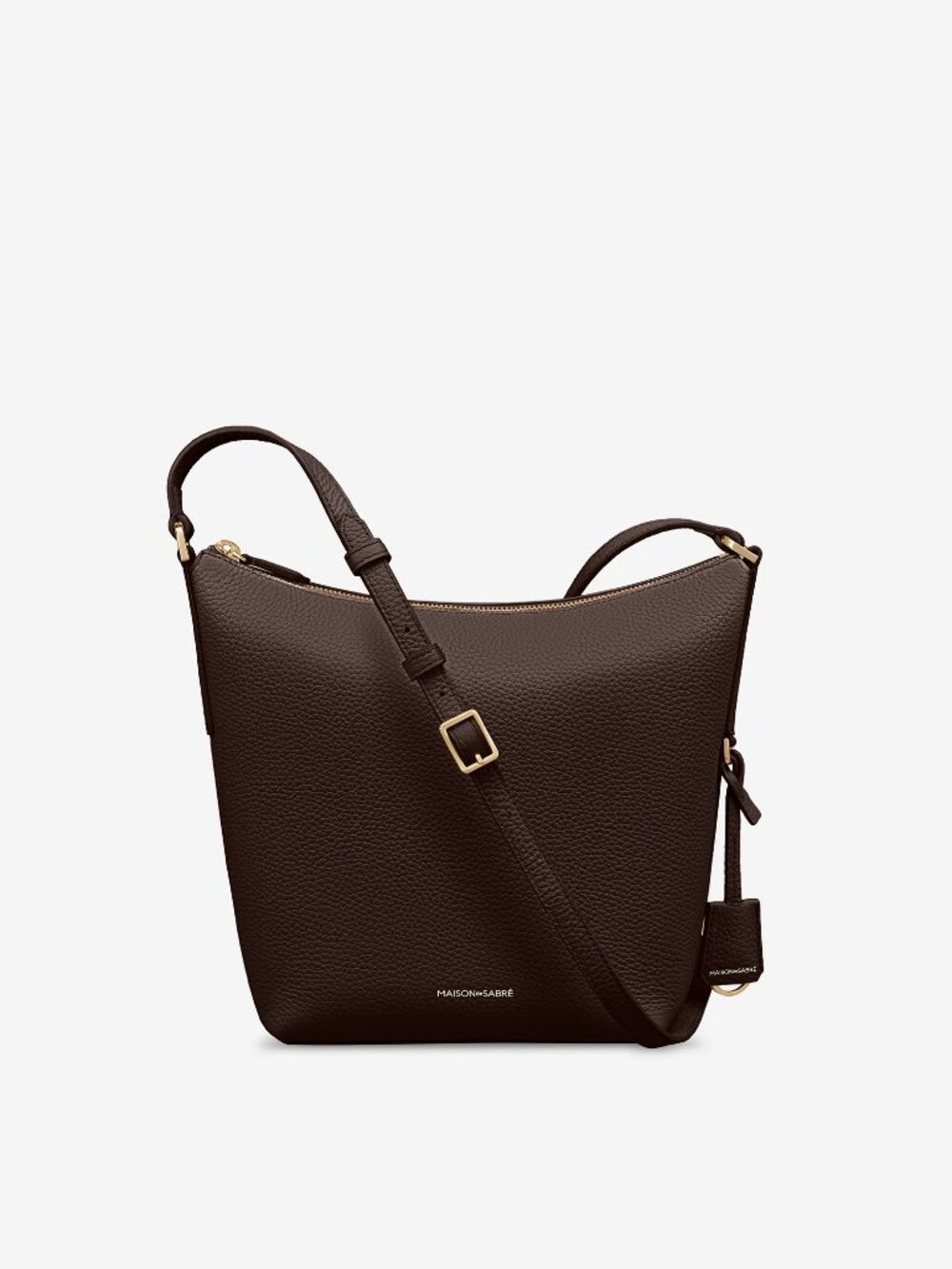 Maison de Sabre The Zipped Bucket Bag in Espresso Brown